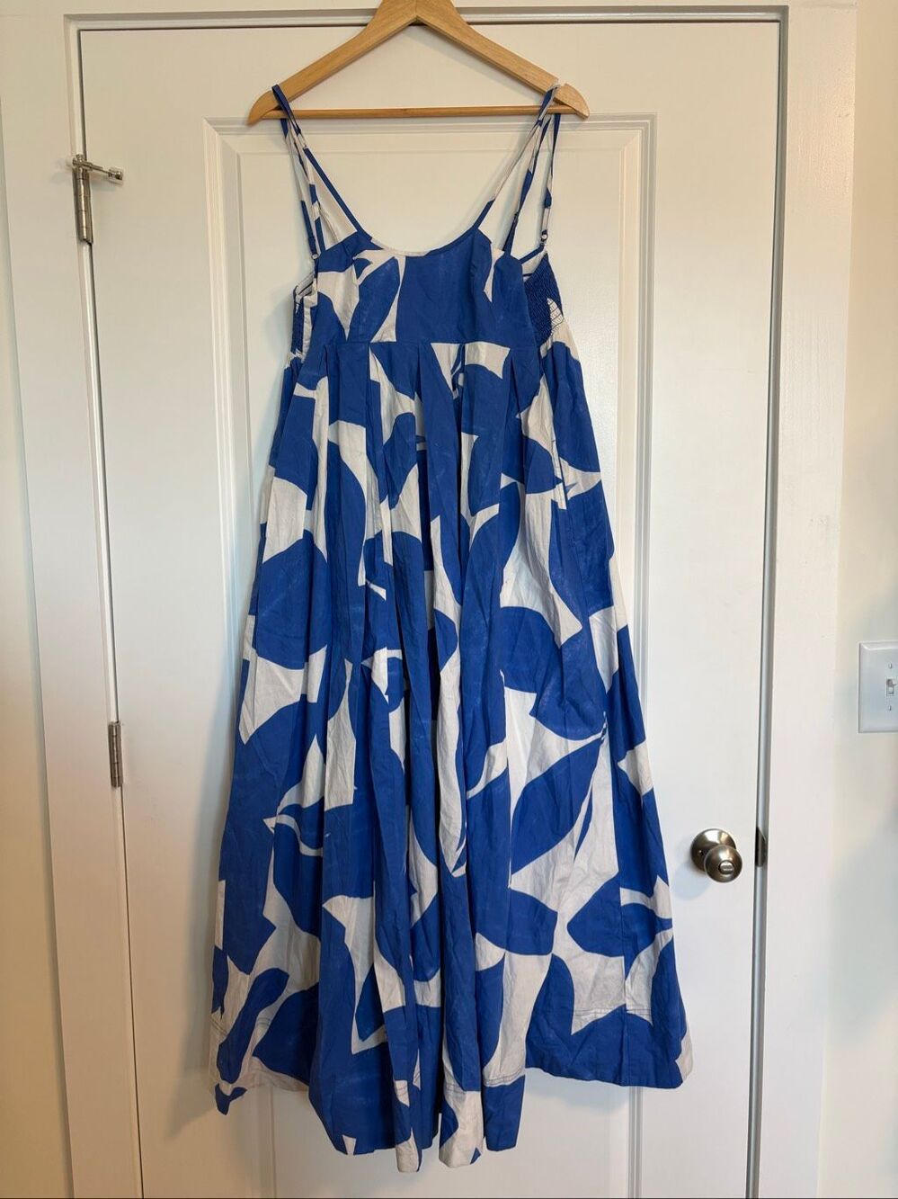 NWOT Flawed Anthropologie By Anthropologie Printed Babydoll Smock Maxi Dress XS